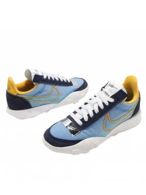 NIKE WAFFLE RACER 2X BLACKENED BLUE/GOLD WOMEN'S RUNNING SHOE SIZE 11 DC4467-400